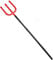 The Fancy Dress® Large Devil Fork With Black Red Trident - Prop For Scary Weapon For Halloween Party Accessory