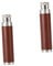 LALAFINA 2 Stück 1oz Edelstahl Mini Wein Tube Tragbarer Topf Lederbezug Silber Basis