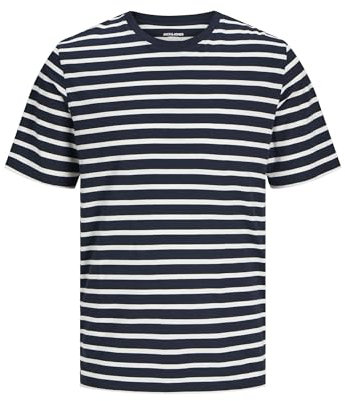 JACK & JONES Men's Jjeorganic Basic Tee Ss O-Neck Noos T-Shirt, Navy Blazer 1, XS