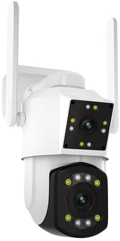 Escam Sicherheitskamera PT210 Dual-Objektiv, WLAN, Bewegungsmelder, Weiß Marke