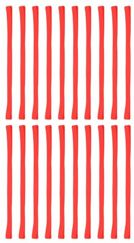 PATIKIL 8 Large Elastic Rubber Bands, 20 Pcs Big Silicone Rubber Bands Strap for Wrapping Notebook Office Supply Can File Folders Box, Red