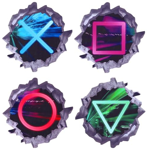 Milaos 3D Gamer Wall Stickers - Xbox, Boys Gamer Wallpaper for Gaming Room Decor