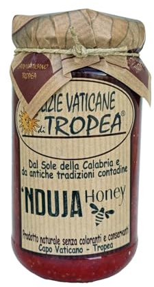 Nduja di Spilinga Honey 180g | Spicy Spreadable Italian Salami | Artisanal Calabrian Sausage Paste – Gourmet Delicatessen | Authentic Made in Italy by Delizie Vaticane di Tropea