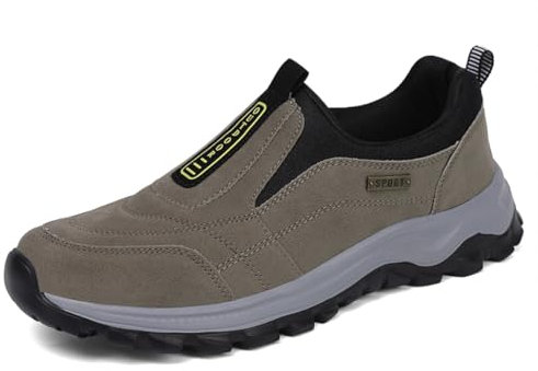 Sudychen Mocasines sin Cordones para Hombre Zapatillas Ortopédicas Calzado de Walking Deportivo Zapatillas de Senderismo y Trekking