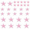sourcing map Star Iron on Patches Embroidered Sew Patches 2.9/4.1/5.7x2.9/3.9/5.3cm Appliques Garment Embellishments for Clothing Repair Backpack Decoration Pink Pack of 30