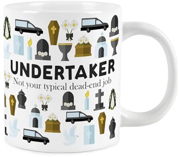 Purely Home Novelty Undertaker Mug - Extra Large Jumbo Humourous Trades Gifts for Funeral Directors - Ceramic Large Tea/Coffee Cup