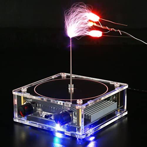 Fyeme Bluetooth Music Tesla Coil Touchable Artificial Arc Plasma -Lautsprecher 3,2 Zoll Solid State Wireless Transmission Experiment Model Desktop -Spielzeug für Wissenschaftsunterricht