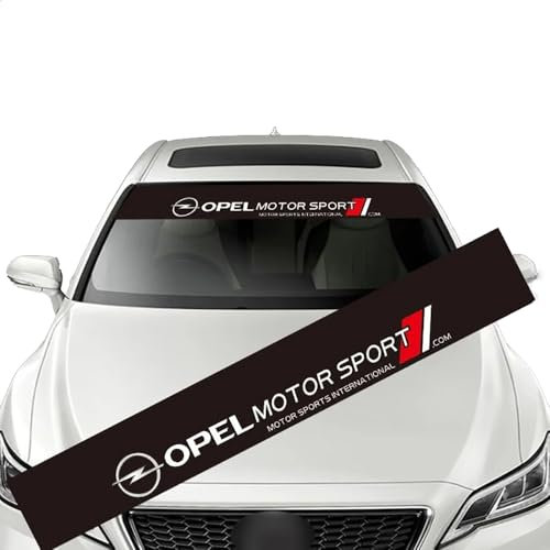 YLZFKGLQ Windschutzscheiben-Aufkleber, für Opel Astra (K) Corsa (E) Karl 2014-2022 Selbstklebender Auto-Windschutzscheiben Dekorative Aufkleber Auto-Sonnenblenden-Streifen