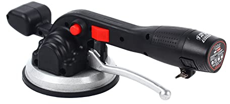 Vibromasseur de carrelage avec batterie 6 vitesses réglables avec piles et chargeur 12 V 4500 mAh, ventouse 135 mm pour carrelage de 60 à 100 cm