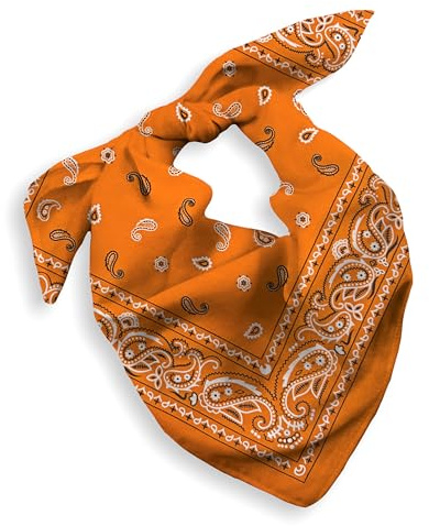 Every-ville Baumwoll-Bandana, Paisley Halstuch, Unisex, 1er Set | 55 × 55 cm, weich, atmungsaktiv und vielseitig, für Damen und Herren, Sport, Motorrad, Haare, Hals, Alltag und Freizeit
