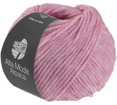 LANA GROSSA Alta Moda Alpaca | Kettengarn aus Alpaka (Baby) | Handstrickgarn aus 90% Alpaka (Baby), 5% Schurwolle (Merino) & 5% Polyamid | 50g Wolle zum Stricken & Häkeln | 140m Garn FB 109