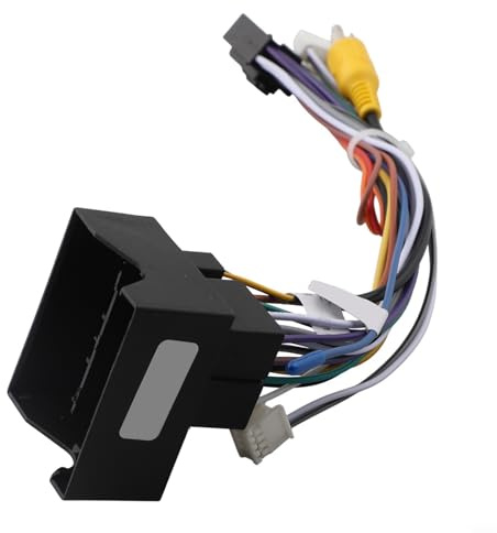 Trayneel Adaptateur faisceau d'alimentation 16 broches avec boîtier de protocole Canbus pour autoradio Android pour modèles 3008 2008 307 408 et Citroën C3 C4L C5