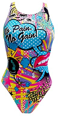Turbo Women's Crazy Comic Bikini Bottoms, Bleu Clair, Medium