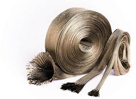 Guaina Ignifuga in Basalto espandibile diametro interno da 9mm a 12mm, Tecnologia Aerospaziale per Isolamento Termico Estremo, Protezione Anti Fuoco. Made in Italy. Matassa da 5 metri