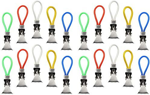 com-four® 20x Handtuchhalter-Clips aus Metall, Handtuchhaken zum Aufhängen von Handtüchern in 5 tollen Farben (5 Farben)