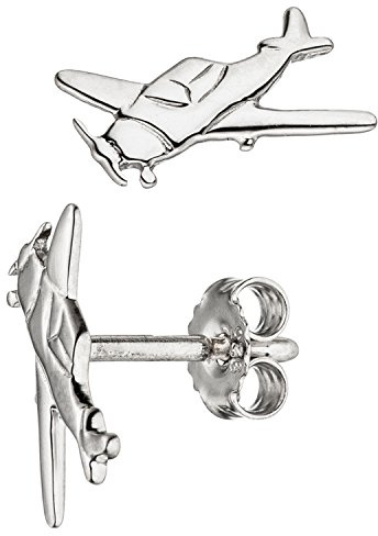 Jobo Damen-Ohrstecker Flugzeug aus 925 Sterling Silber