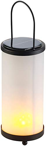 Lunartec Light: Solar-LED-Laterne, Glas/Metall, realistischer Fackel-Effekt, 96 LEDs (Laterne Garten, Solar mit flackernden, Gartenleuchte Standleuchte)