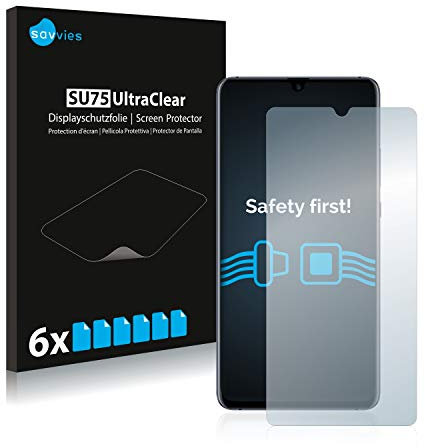 savvies Protector Pantalla para Huawei Mate 20 X (5G) (6 Unidades) Película Ultra Transparente