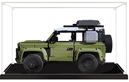 icuanuty Acryl Vitrine für Lego 42110 Technic Land Rover Defender, für Lego at-TE Walker 75337, Größe: 48 x 25 x 26 cm (Nur Display Case)