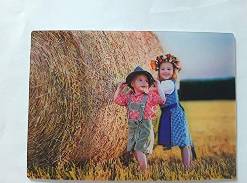 3 D Ansichtskarte Kinder, Postkarte Wackelkarte Hologrammkarte Bayern Strohballen
