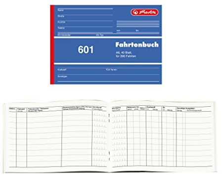 Herlitz Fahrtenbuch A6, 40 Blatt, 9 Stück