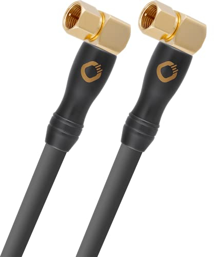 OEHLBACH Transmission Shift S-90 HD Satellitenkabel 90 Grad gewinkelt (Made in Germany- 4K UltraHD F-Stecker Kabel für Satellitenfernsehen - HDTV, 4-Fach Schirmung) - 3 m anthrazit