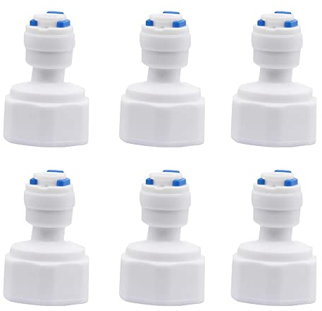 CENPEK 6 Stück 1/4 Rohr OD weiblich Push in Schnellverbinder Wasserfilter Anschluss Schnellanschluss für Wasserfilter RO-Systeme
