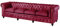MASSIVMOEBEL24.DE | Chesterfield Sofa 4-Sitzer aus Echtleder #404 | aus echtem Büffel-Leder - Rot | 274x82x75 cm | mit Nieten | Couch Polstercouch 4er Sitzer