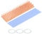 sourcing map Copper Heatsink 70x20x6mm with Thermal Pad and Rubber Ring for M.2 SSD Module, PC, Laptop Cooler 1 Set