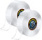 VL 2 Packs Double Sided Heavy Duty Nano Adhesive Sticky Pads Strong Wall Tape Reusable Washable Clear Mounting Tape Gel Grip Kitchen Party Photos Poster Carpet Glue (Thickness 2mm, Length 3m)