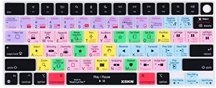 XSKN Final Cut Pro Shortcut FCP Hotkeys US Version Silikon Tastaturabdeckung Skin kompatibel mit 2022 veröffentlicht 13,6 Zoll MacBook Air mit M2 Chip A2681 und Touch ID Tastatur Zubehör