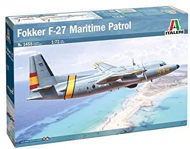 ITALERI -1455 Fokker F-27 Maritime Patrol, Maßstab 1:72, Model Kit, Modell aus Kunststoff zum Zusammenbauen, Modellbau, IT1455