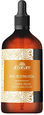 Al Balsam - Bio Rizinusöl kaltgepresst - 100ml - 100% rein und natürlich - ohne Zusätze - Pflege für Haut, Gesicht, Haare, Wimpern, Augenbrauen – Naturkosmetik für Frauen, Männer & Kinder - vegan