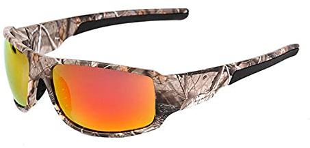Sonnenbrille Herren Camouflage Polarisierte Angelbrille Männer Frauen Radfahren Wandern Fahren Sonnenbrille Outdoor Sport Brillen Camo Reiten Winddicht Camouflagerot
