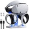 TiMOVO Ladestation für PS VR2, PS VR2 Ladestation mit 4 Typ-C Magnetischer Ladeanschluss und LED-Licht Schnellladestation für PS5 VR2, VR2 Headset Halterung Display Ständer PS VR2 Zubehör, Klares Weiß