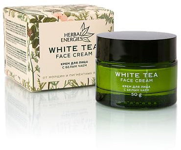TianDe Gesichtscreme mit weißem Tee-Extract aus der Linie Herbal Energies, TianDe 17101, Gewicht: 50 g, Gegen Falten und Pigmentflecken, Lichtschutzfaktor 10
