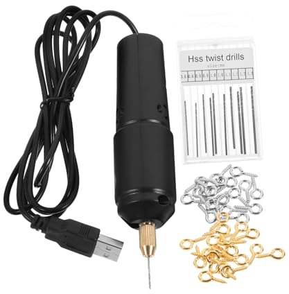 BESTonZON Usb-handbohrmaschine Mini Elektrisch Bohrer Perlenstanzbohrmaschine Mit Ladekabel Kompakt Und Leicht Zu Transportieren Für Effizientes Bohren