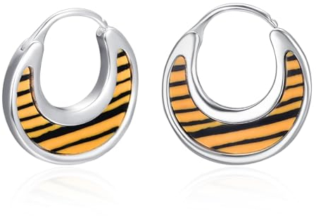 Creolen mit Tigerauge 925 Sterling Silber Tigerauge Ohrringe Hoop Huggies Ohrringe Tigerauge Schmuck Geschenke für Herren Damen