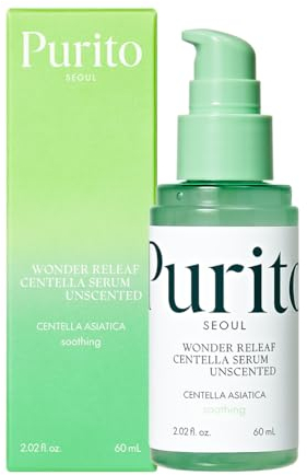PURITO Centella Unparfümiertes Serum, Koreanisches Centella, für alle Hauttypen, Ampulle, Beruhigend, Gesichtsserum für das Gesicht, Koreanische Hautpflege, 60ml 2fl.oz