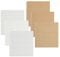Jeffdad 6 Pack Haftnotizen 75 x 75mm, Selbstklebende Haftnotizzettel, Linierte Selbstklebend Tagesliste Notizblock Klebezettel zum Beschriften für Notizblock Büro Haus Schule (480 Stück, Weiß+Braun)