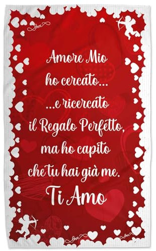 STAMPATEK Plaid per regali san valentino per lui, Lei, Coperta Leggera in Pile Ideale come Regalo Donna Compleanno, Regalo Fidanzato, coperte pile con cuori, Coperta il Regalo Perfetto 90x150 cm