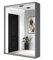 Meble Slupia - ZUZA 2 Garderobenschrank - Kleiderschrank mit Spiegel und Schiebetüren - 160x242x45cm - Kleiderstange Schrank - für Schlafzimmer, Flur - Laminierte Platte, Anthrazit