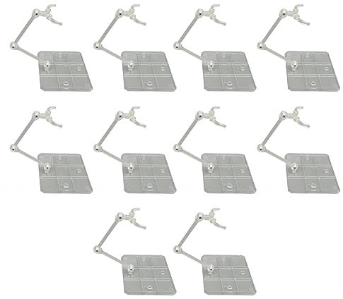 10 Stück Figure Ständer Transparent Acryl Action Figuren Display Action Figur Halter mit Schraubendreher, klarer Modellständer für Action-Figuren