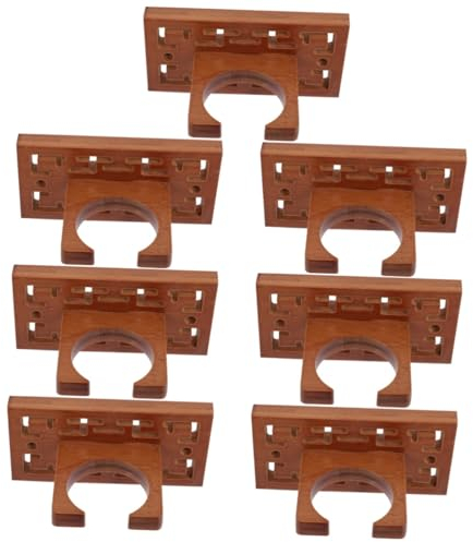 HEMOTON 7 Sätze Kürbis Rahmen Hölzerne Flöte Reisebügel Klarinettenständer Wandmontierter Kleiderständer Wandhalterung Für Gitarren Mandoline-aufhänger Wandbehang Gitarrenständer Holz
