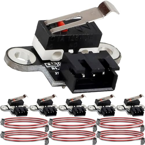 DAOKAI 3D-Drucker Schalter Vertikaler Typ Mechanischer Endanschlag Endschalter Modul 3D-Druckerteil Zubehör Mikro-Endschalter mit XH2.54 3PIN Kabel für 3D-Drucker, 6er Pack