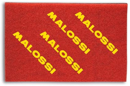 MALOSSI 1413963 Foglio Spugna Doppio Strato Filtro Aria, 20x30 cm Spessore 16 mm, Rosso/Nero
