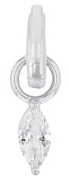 Amor Charm 925 Sterling Silber Damen Charms, mit Zirkonia synth., 1,6 cm, Weiß, Kommt in Schmuck Geschenk Box, 2038478