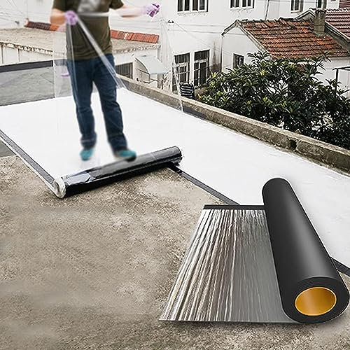 Waterproof Tape, Butyl Tape Aluminum Foil Self-Adhesive Repair Tape - Self Adhesive Sealing Tape for Pool Hole Pipe Roof Bathroom Leak Crack