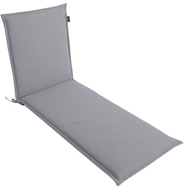 LILENO HOME Coussin pour chaise longue de jardin - 1 pièce - Chaise longue à roulettes - Argenté - Idéal pour chaise longue de plage - Rembourré - 190 x 60 x 5 cm - Malt