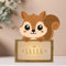 WONDEE Personalisierte Geschenke Baby, Nachtlicht Baby Eichhörnchen, Geschenke zur Geburt, Taufgeschenke für Mädchen und Jungen Personalisierte - Nachttischlampe kinder, baby geschenk personalisiert